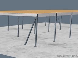 10x25m Lagerbühne , Belastung : 500kg/qm Unterkante: 3,0m , ca. 250qm Systembühne