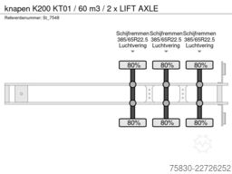 knapen K200 KT01 / 60 m3 / 2 x LIFT AXLE