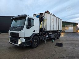 VOLVO FE 320 6x2/4 Abroller mit Cont. + Kran HMF 1820