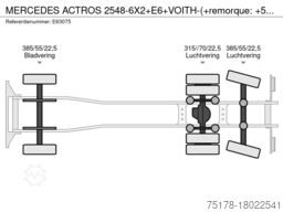 MERCEDES ACTROS 2548-6X2+E6+VOITH-(+remorque: +5.000 € )