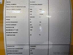 CAT DE250E0 - C9 - 250 kVA Generator - DPX-18019