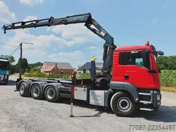 MAN TGS 35.440 8x4 tridem hooklift + Crane Palfinge...