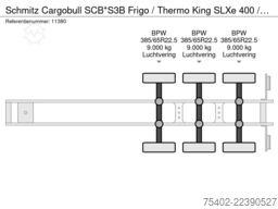 Schmitz Cargobull SCB*S3B Frigo / Thermo King SLXe 400 / Disc / D...