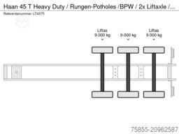 Haan 45 T Heavy Duty / Rungen-Potholes /BPW / 2x Lif...