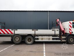 DAF CF 75.310 6x2 open box with HMF 1420 crane