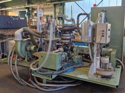 HBM Heilsbronner Maschinenbau 3-Schicht Extrusionsanlage (komplett) auf Drehplattform + Automatikwickler