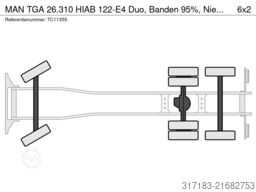 MAN TGA 26.310 HIAB 122-E4 Duo, Banden 95%, Nieuwst...