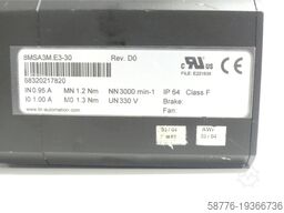 BR Automation 8MSA3M.E3-30 Servomotor Rev. D0 SN:68320217820