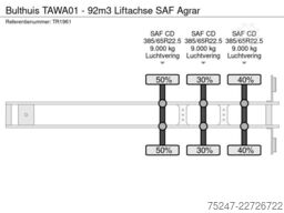 Bulthuis TAWA01 - 92m3 Liftachse SAF Agrar