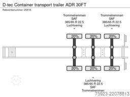 D-tec Container transport trailer ADR 30FT