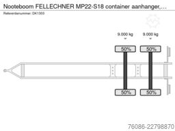 Nooteboom FELLECHNER MP22-S18 container aanhanger, met ro...