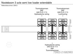 Nooteboom 3 axle semi low loader extendable