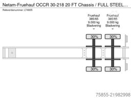 Netam-Fruehauf OCCR 30-218 20 FT Chassis / FULL STEEL / BLATTF...