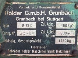 HOLDER B 12 mit Mähwerk/ Staubox/ AHK