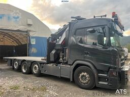 Scania G560 8x2 pusher crane truck w/ onspot, 2023 50t/m