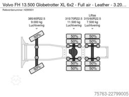 Volvo FH 13.500 Globetrotter XL 6x2 - Full air - Leat...