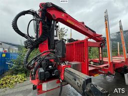 Huttner Timber trailer w/ 17 t/m Epsilon crane and extensi