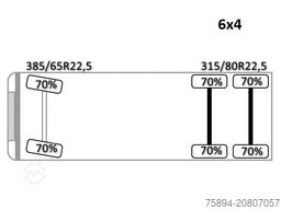 MAN TGA 26.350 * KIPPER 4,90m + TEREX ATLAS * 6x4 *