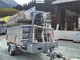 Temared scaffolding trailer w/ 162m2 scaffolding