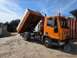 IVECO 75E15 3-S-Kippoer Meilöer mit Fassi F50 Kran