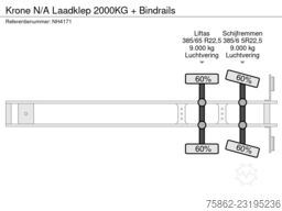 Krone N/A Laadklep 2000KG + Bindrails