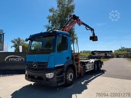 MERCEDES-BENZ Antos 2533 Abrollkipper KRAN FUNK lift/lenk