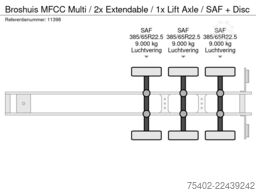 Broshuis MFCC Multi  / 2x Extendable / 1x Lift Axle / SA...