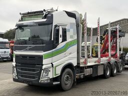 VOLVO FH 510 8x4 Holztransporter Kran PENZ + Anhänger