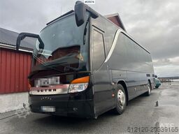 Setra S411 tour bus w/ 29+2+1 seats and winter tires. Lo
