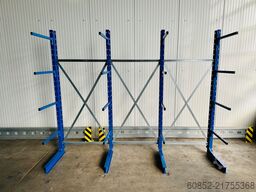 ca. 3,15 lfm. Kragarmregal mit Fachböden H: 250cm 140 kg/Arm META Multistrong