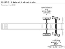 DIJSSEL 2 Axle adr fuel tank trailer