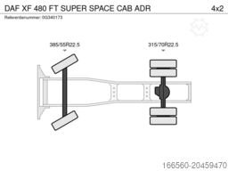 DAF XF 480 FT SUPER SPACE CAB ADR