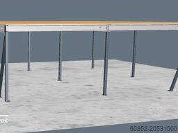 10x10m Lagerbühne , Belastung : 500kg/qm Unterkante: 3m ,ca. 100qm , Systembühne