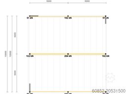 10x10m Lagerbühne , Belastung : 500kg/qm Unterkante: 3m ,ca. 100qm , Systembühne