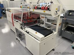 E Shrink Packaging LB-728 + LB-201 Angle Sealer with Shrink Tunnel