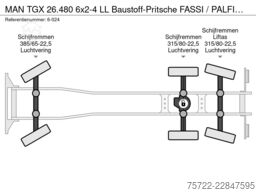 MAN TGX 26.480 6x2-4 LL Baustoff-Pritsche FASSI / P...
