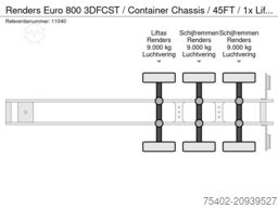 Renders Euro 800 3DFCST / Container Chassis / 45FT / 1x...