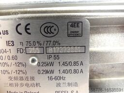 Rexroth MNR: 3 842 547 992 Motor 3842548306 SN:B17373551 + Aufsteckgetriebe