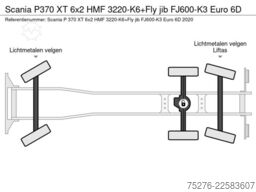 Scania P370 XT 6x2 HMF 3220-K6+Fly jib FJ600-K3 Euro 6D
