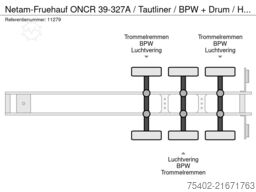 Netam-Fruehauf ONCR 39-327A / Tautliner / BPW + Drum / Hard-Wo...