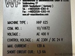 WF HHP 625 presse Horizontal Hydraulic Press