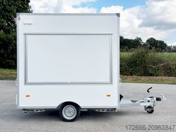 Blyss H15252HN | WEISS 250X203X230CM 1500KG VERKAUFSANHÄNGER | 2X VERKAUFSKLAPPE