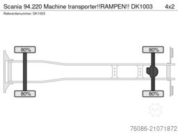 Scania 94.220 Machine transporter!!RAMPEN!!