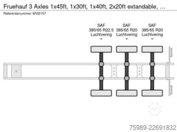 Fruehauf 3 Axles 1x45ft, 1x30ft, 1x40ft, 2x20ft  extanda...