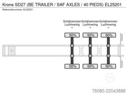 Krone SD27 (BE TRAILER / SAF AXLES / 40 PIEDS)