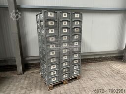 60x Stapelkiste 398x398x200mm Lagerkiste Stapelbox