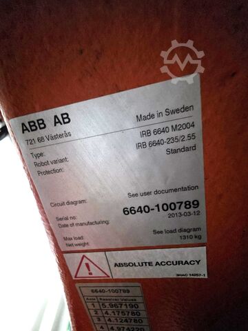 6-Achsen Industrie-Handlingroboter ABB (5x) IRB 6640 M2004 / IRB 6640-235/2.55