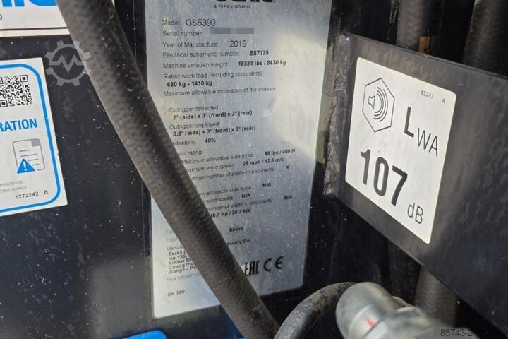 Scherenhebebühne Genie GS5390 Diesel, 4x4 Drive, 18.15m Working Height, 6