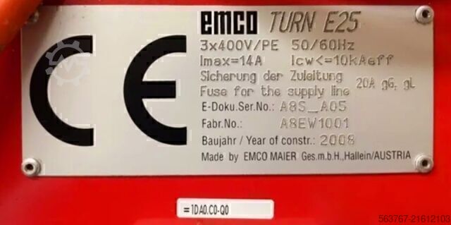 CNC-Drehmaschine EMCO EMCOTURN E25 CNC-Drehmaschine + Wanne