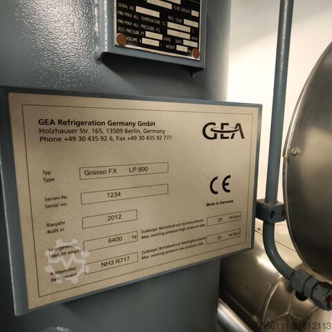 Kältemaschine NH3 (R717/ Ammoniak) GEA Refrigeration GEA Grasso Schraubenverdichter FX LP 800
